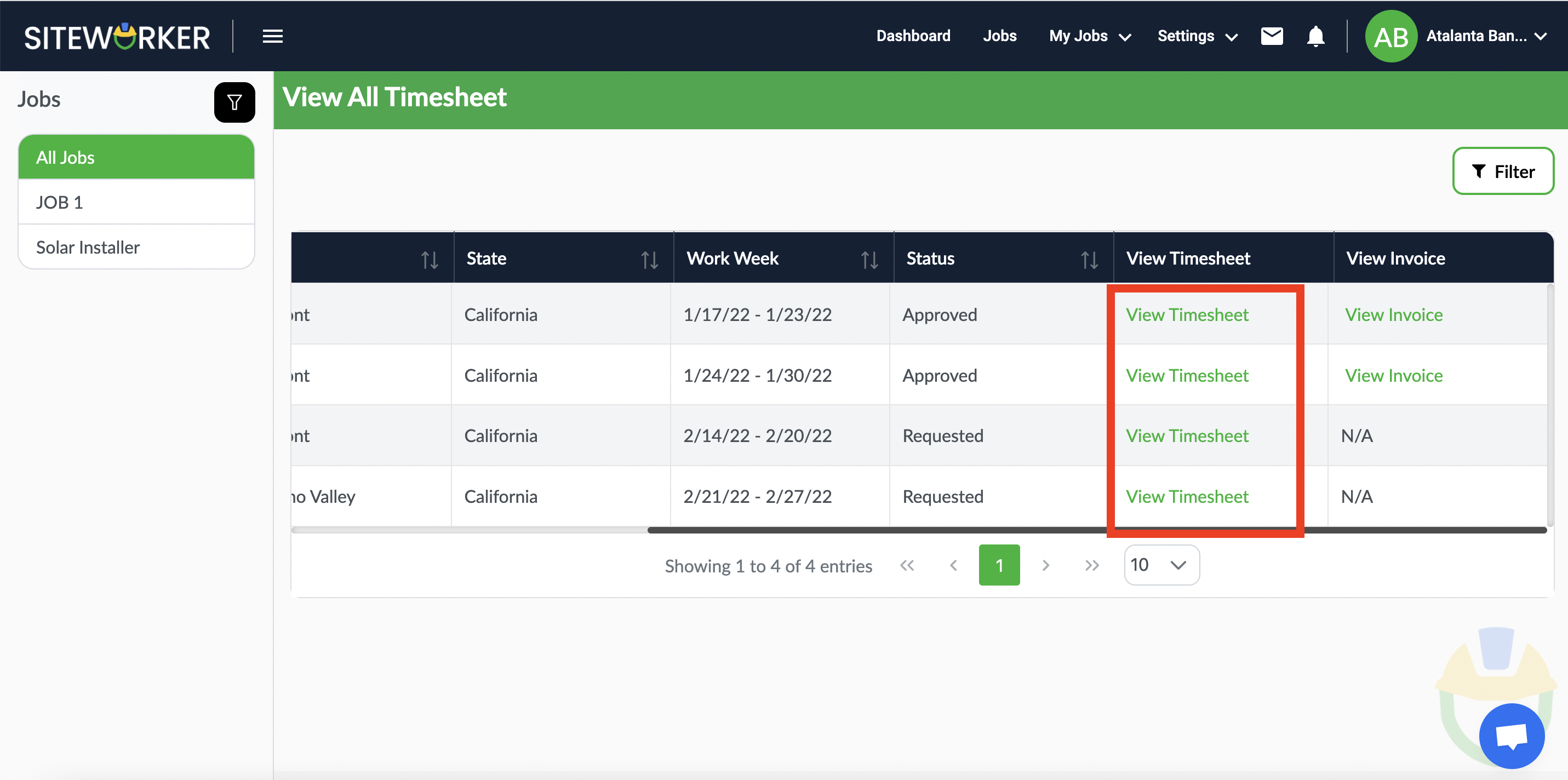  how to view a timesheet.