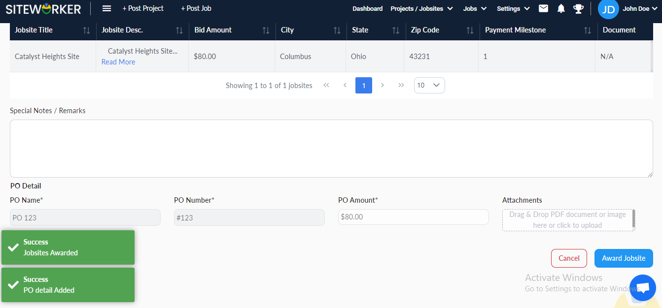 Bid Comparison